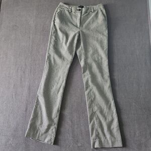 White House Black Market  Womens The Slim Leg Houndstooth Plaid Pants Size 4